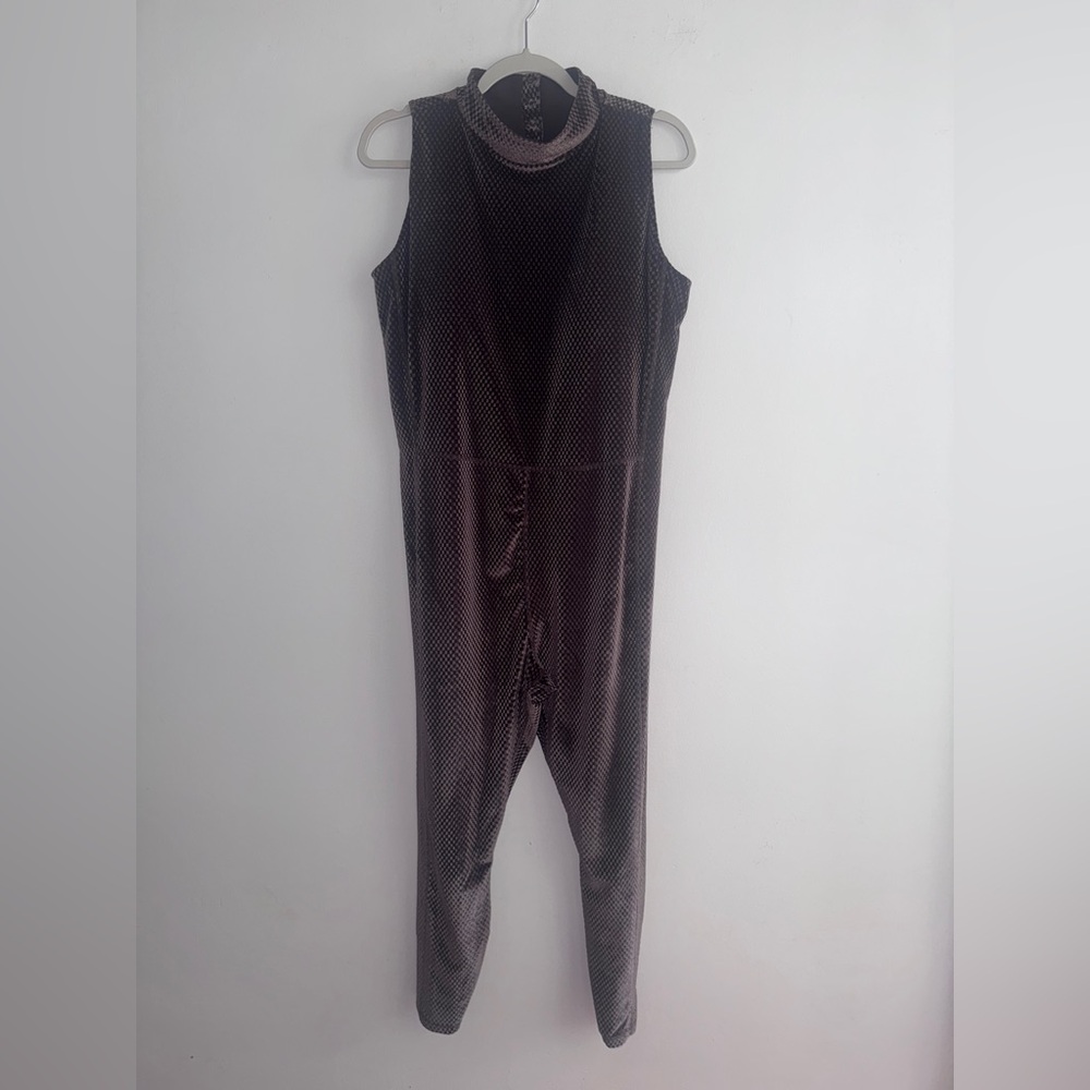 Fabletics Brown Sleeveless Shimmery Jumpsuit